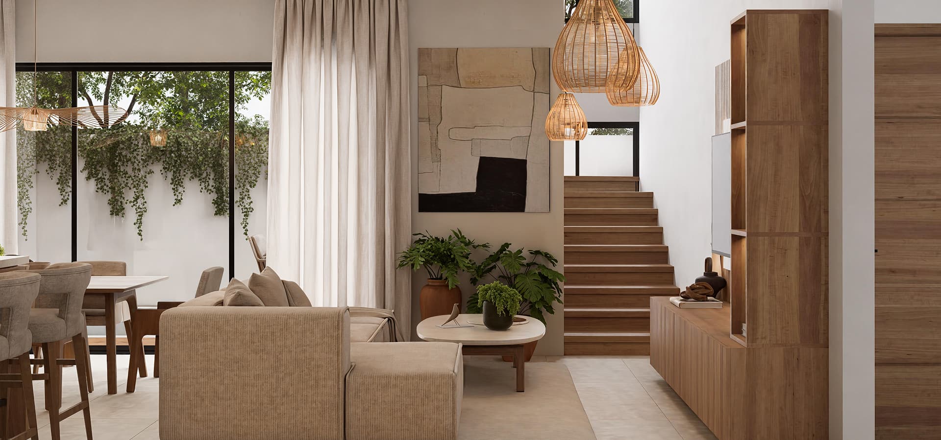 Living space in Casa Balam Ché