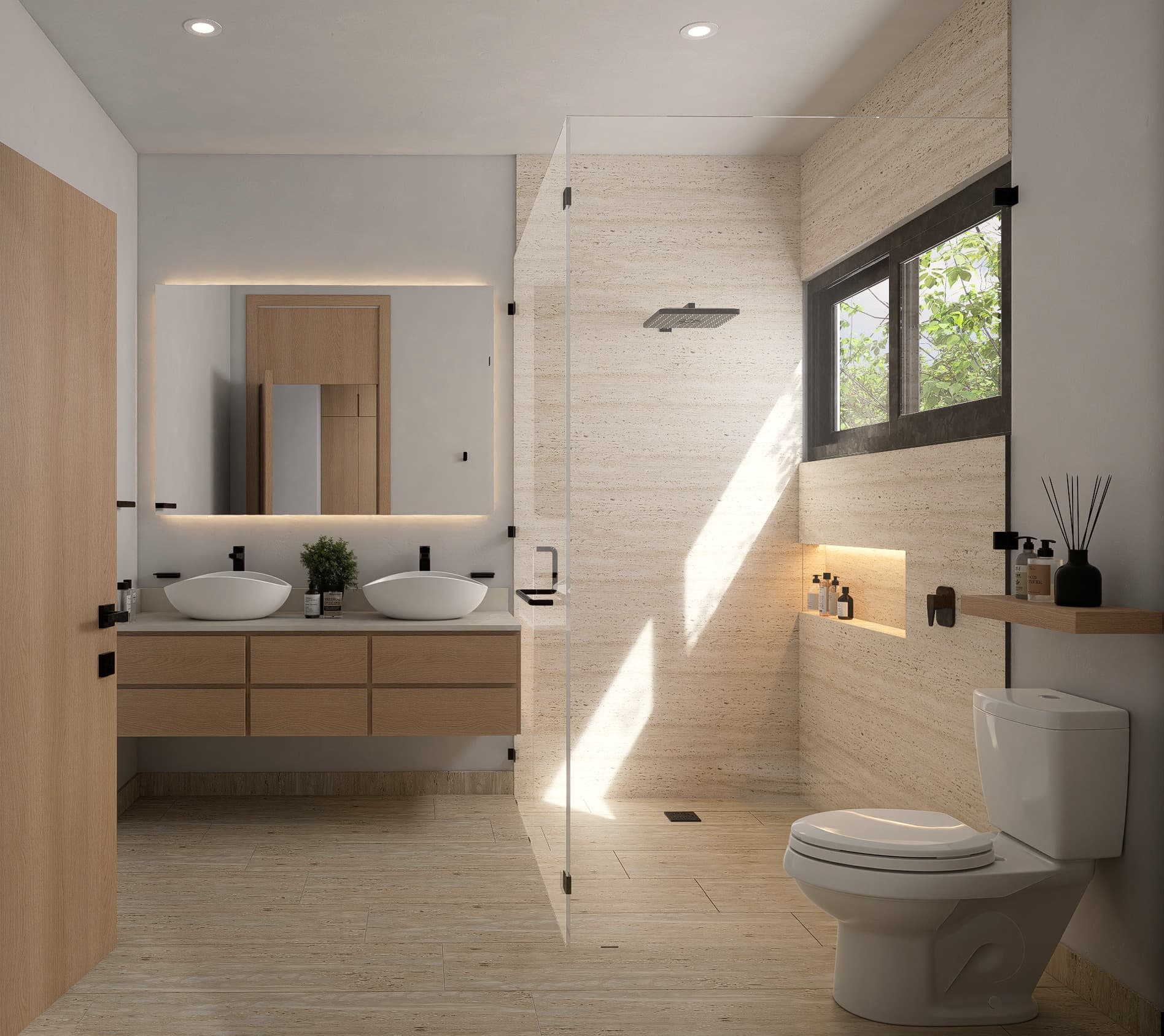 Bathroom finishes in Casa Itzá