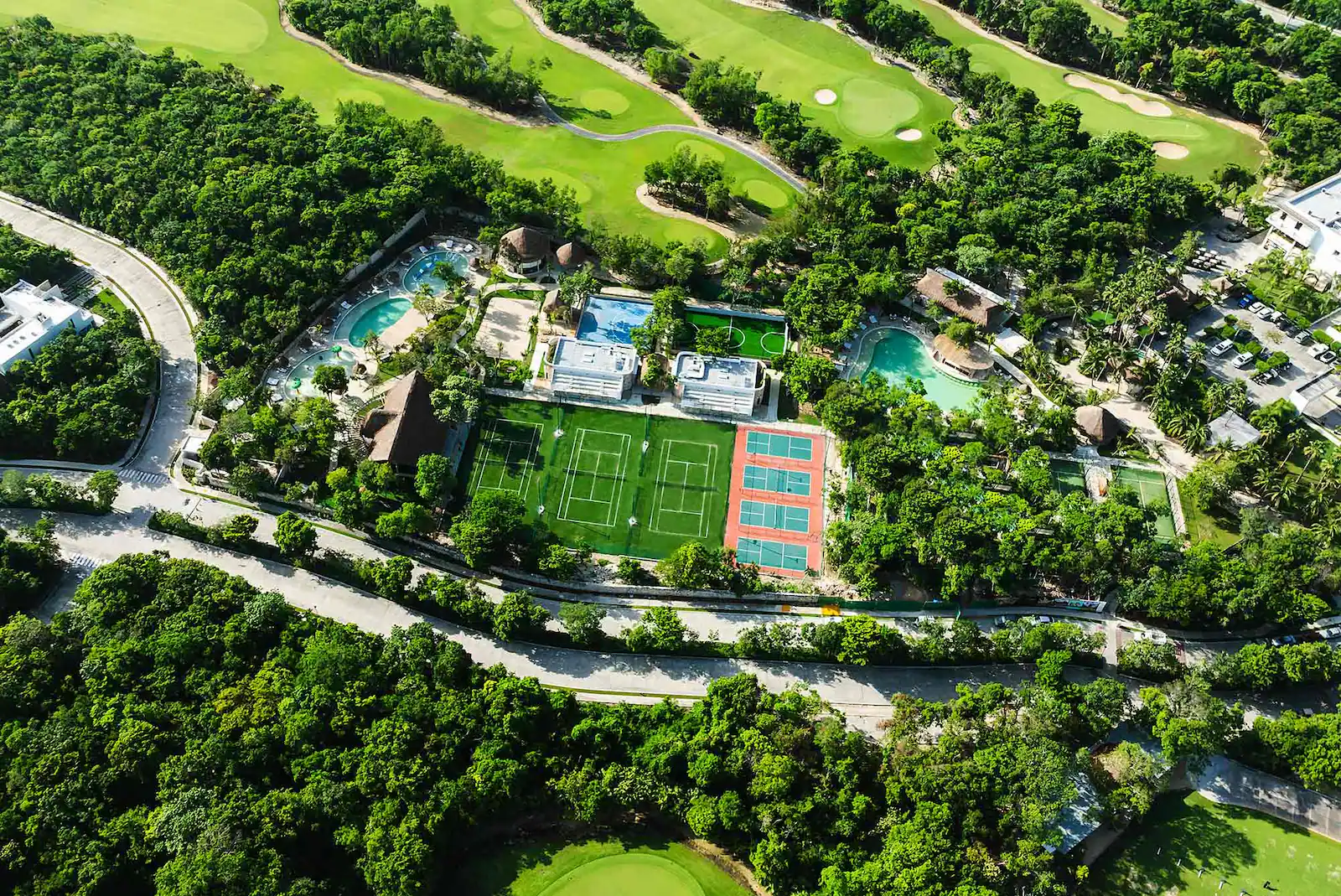 PGA Riviera Maya golf course surrounded by the Caribbean landscape