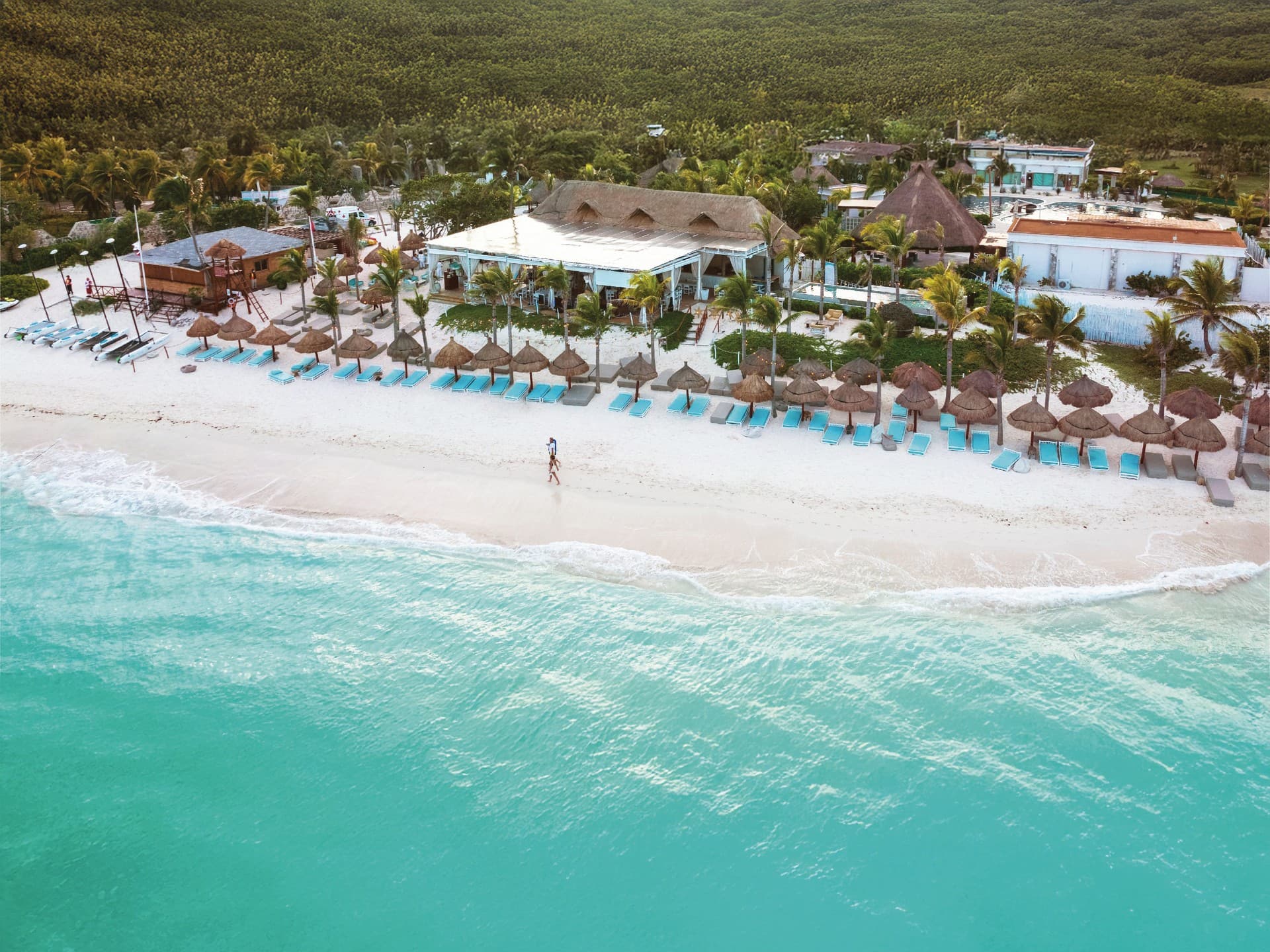 KAY Beach Club overlooking the Caribbean Sea